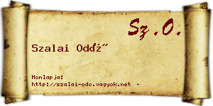 Szalai Odó névjegykártya