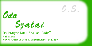 odo szalai business card